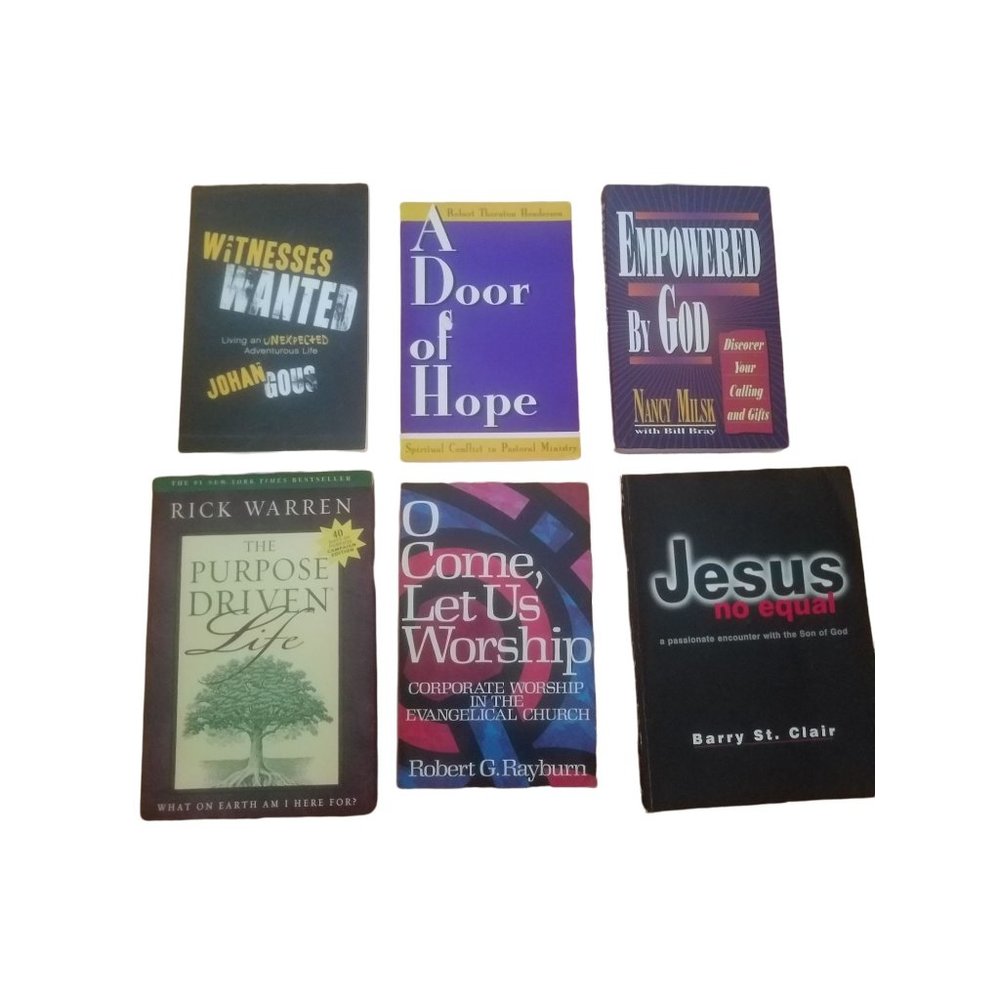 6 Lot Christian Books 5 PB 1 HC Jesus No Equal Empowered by God A Door of Hope
